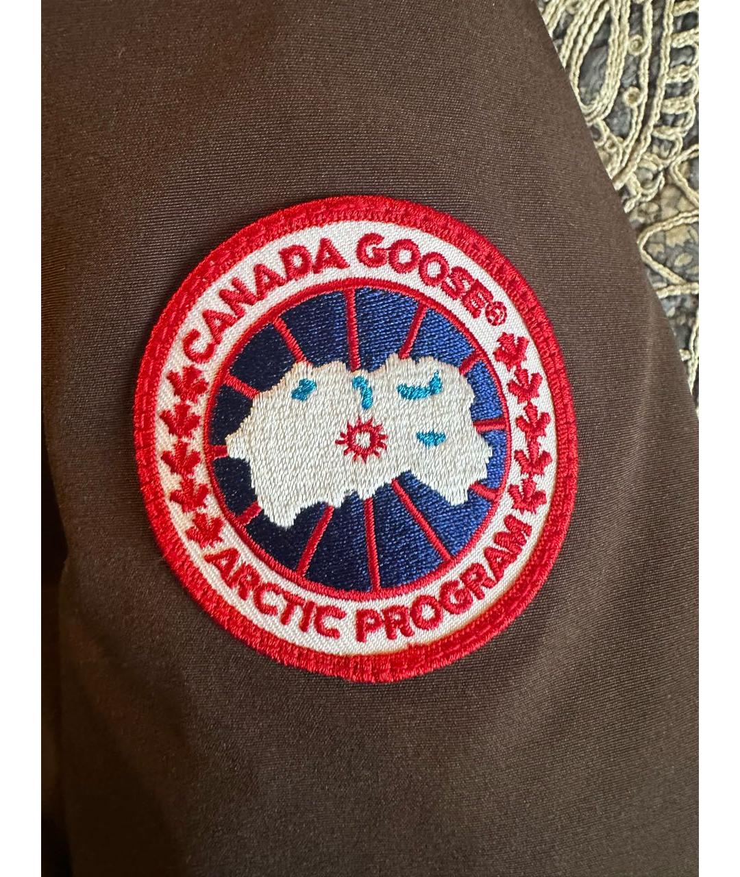 CANADA GOOSE Коричневый полиамидовый пуховик, фото 4