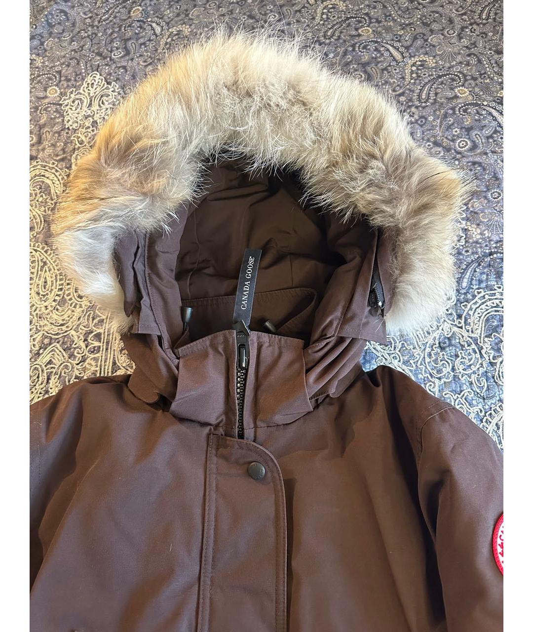 CANADA GOOSE Коричневый полиамидовый пуховик, фото 5