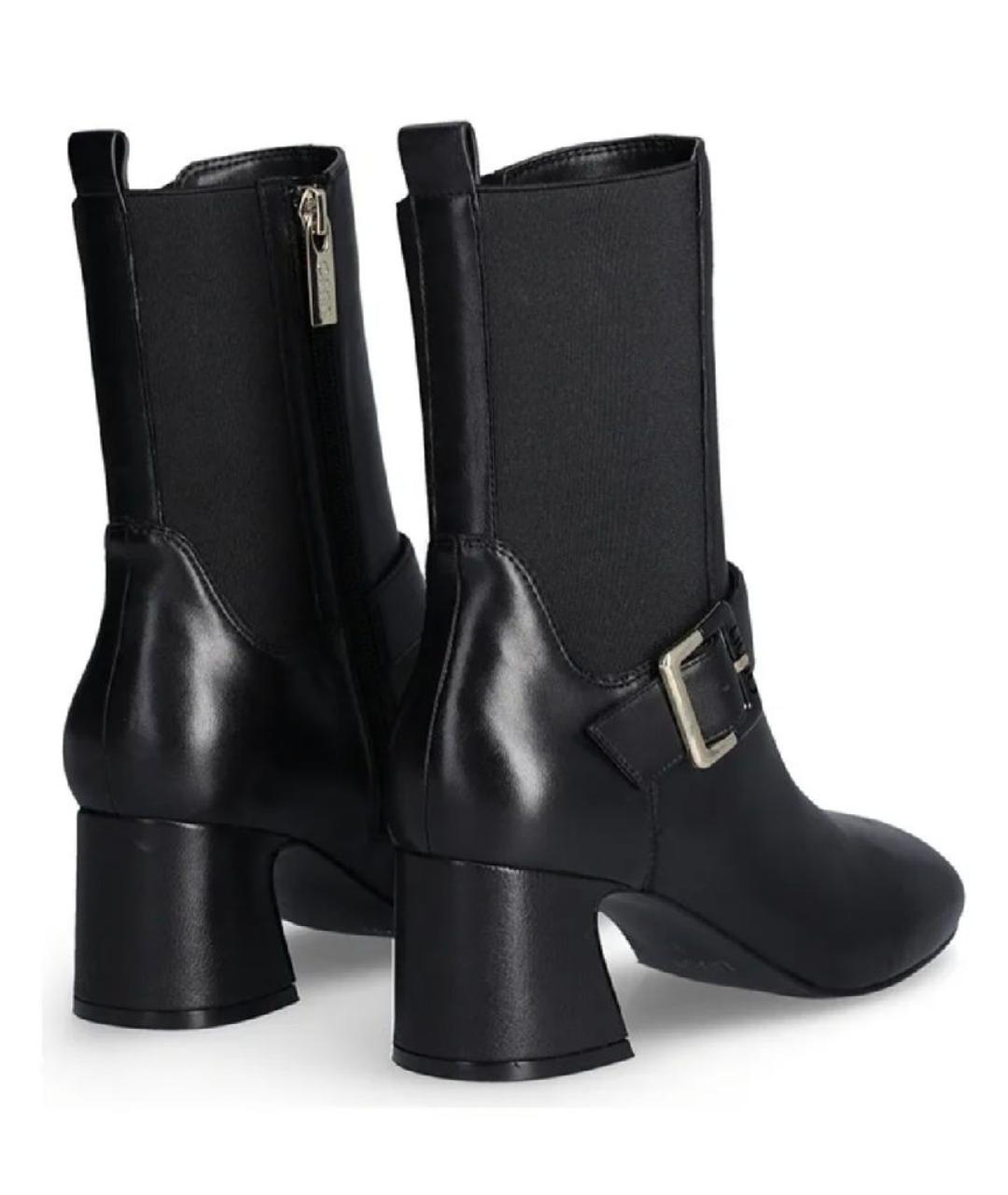 LIU JO Черные кожаные ботильоны, фото 2