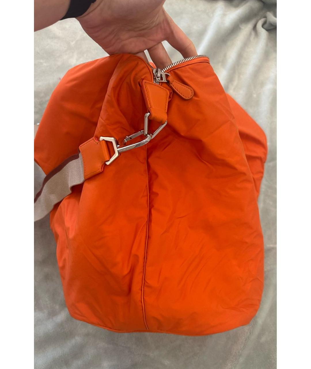 LORO PIANA Оранжевая дорожная/спортивная сумка, фото 2