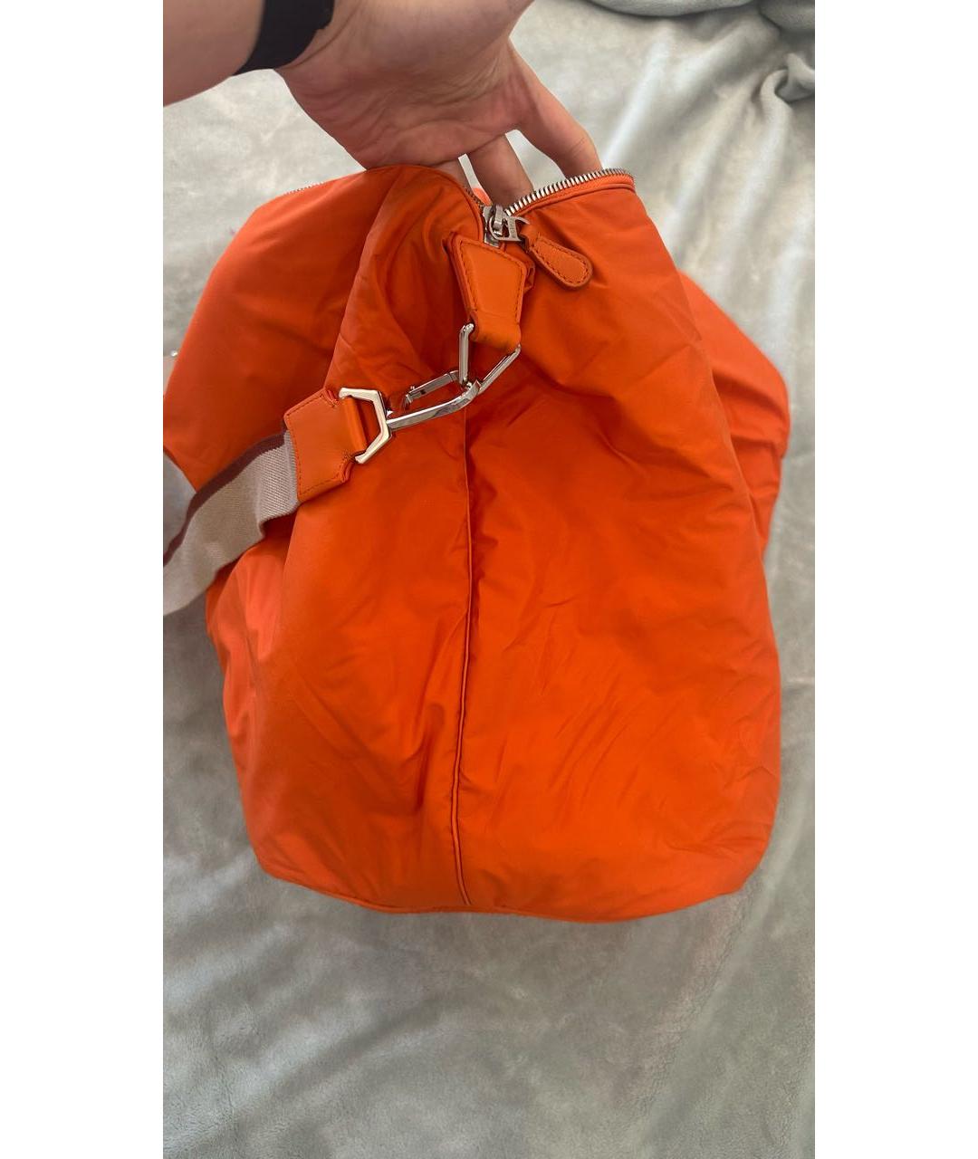 LORO PIANA Оранжевая дорожная/спортивная сумка, фото 6