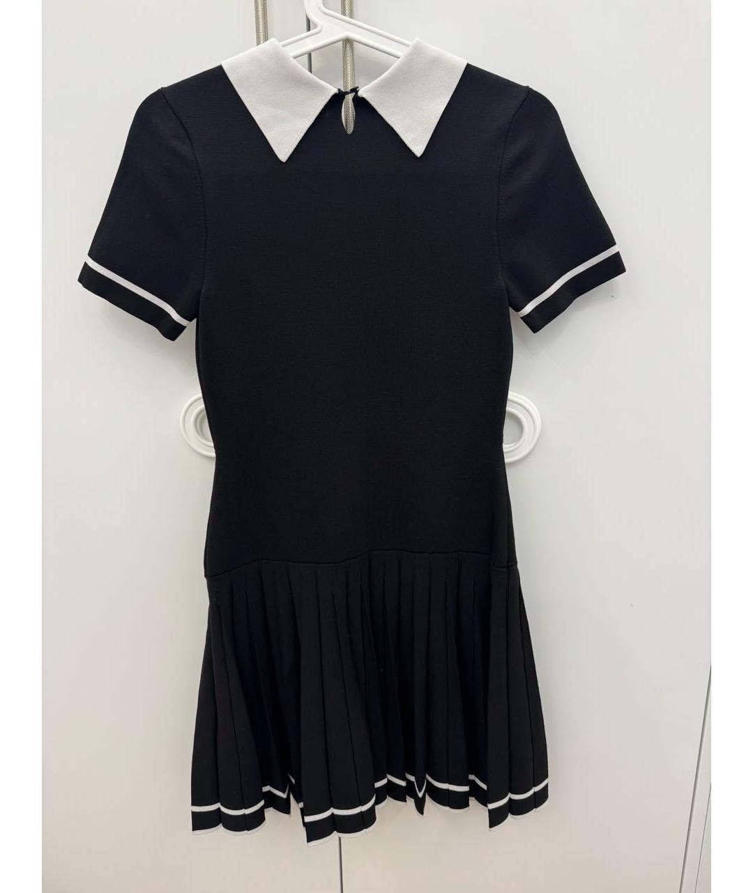 SANDRO Черное вискозное повседневное платье, фото 7