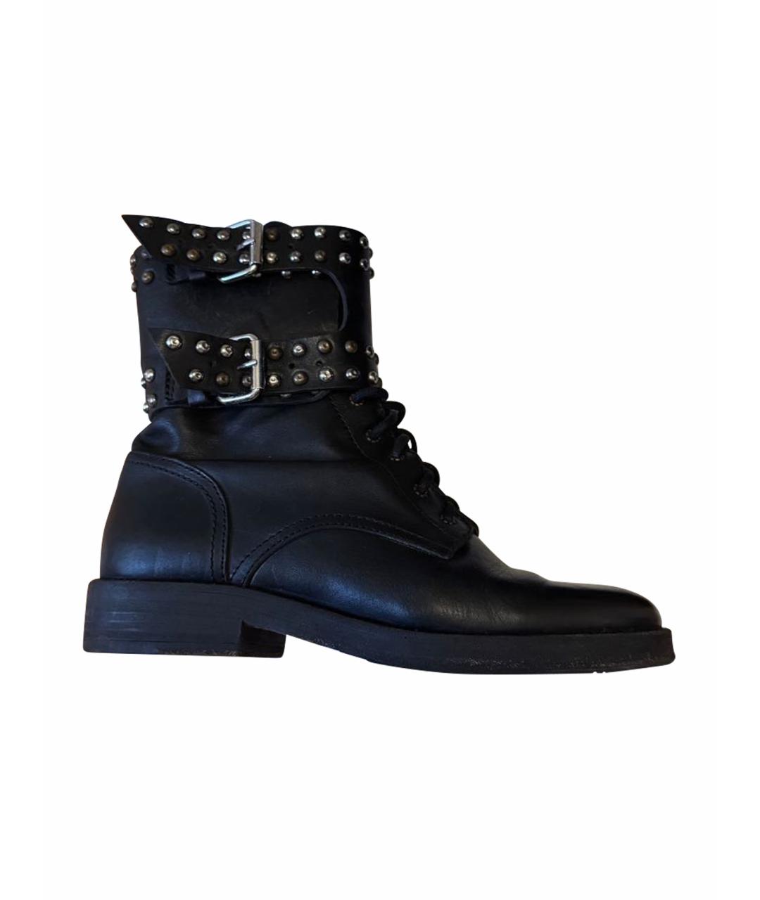 ISABEL MARANT Черные кожаные ботинки, фото 1