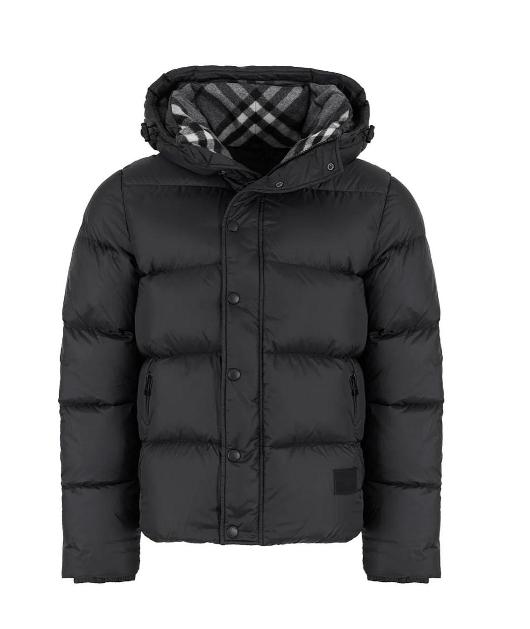 BURBERRY Черный полиэстеровый пуховик, фото 1