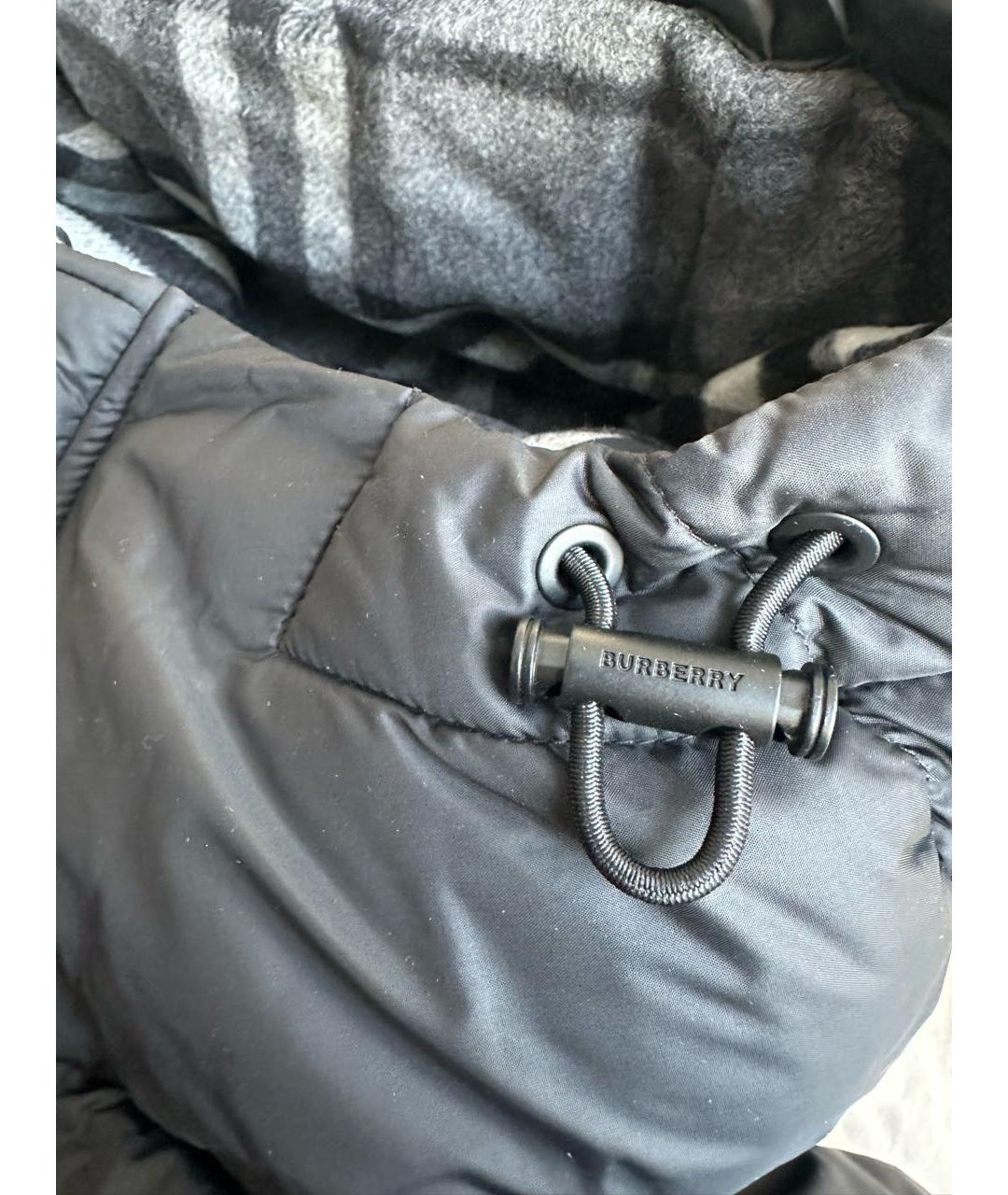 BURBERRY Черный полиэстеровый пуховик, фото 3