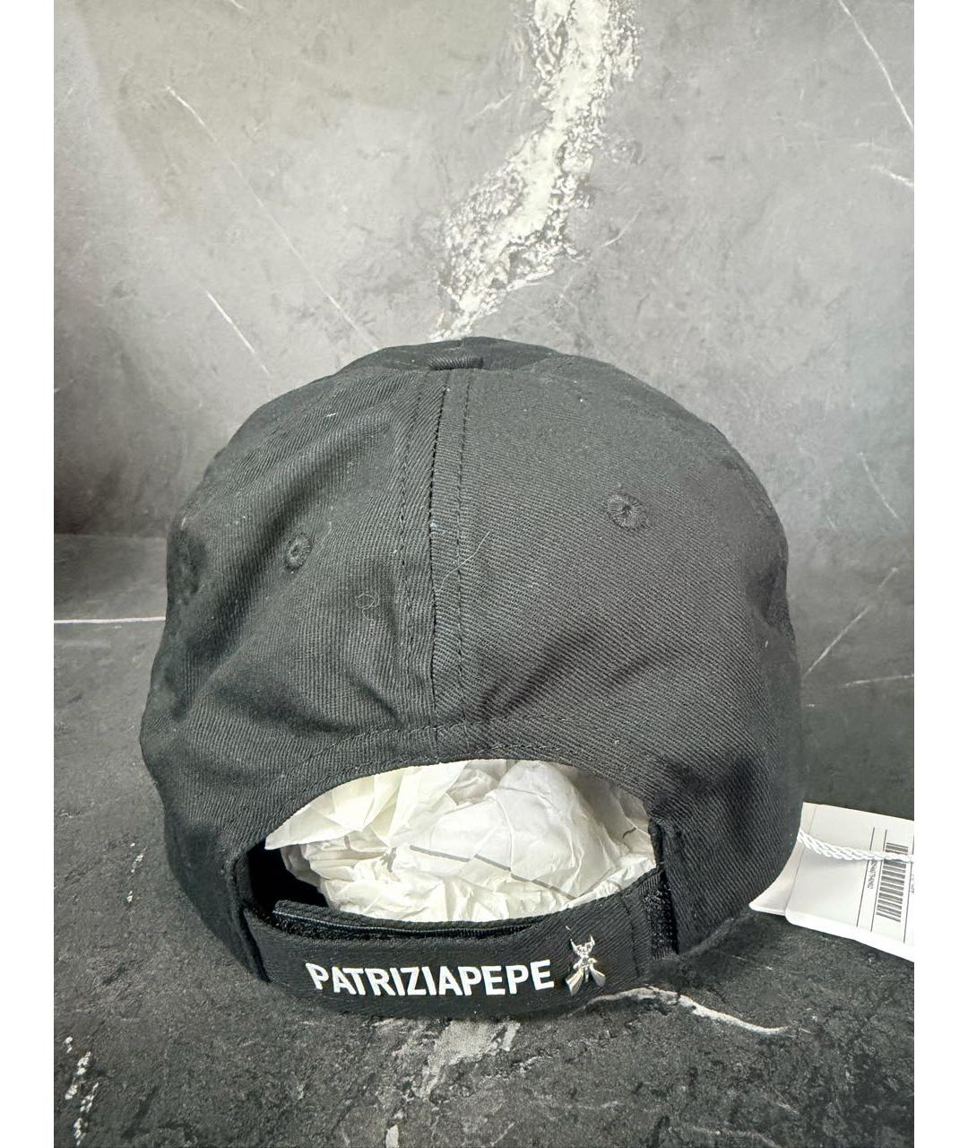 PATRIZIA PEPE Черная хлопковая кепка, фото 8