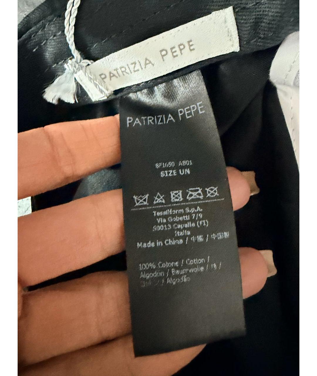 PATRIZIA PEPE Черная хлопковая кепка, фото 7