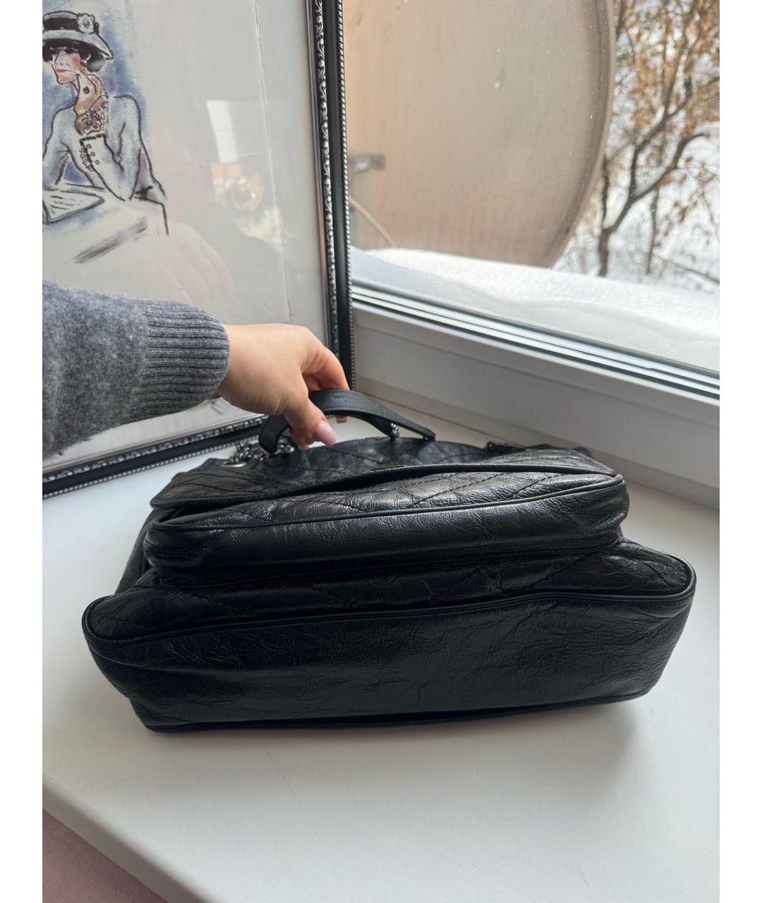 SAINT LAURENT Черная кожаная сумка через плечо, фото 5