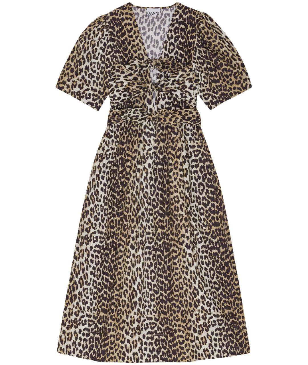 GANNI Мульти хлопковое повседневное платье, фото 1