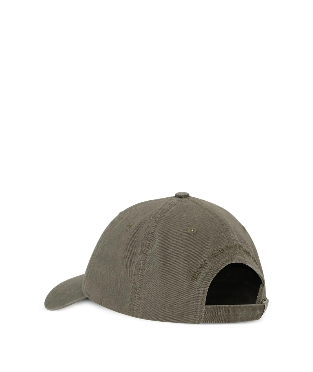GANNI Зеленая хлопковая кепка, фото 2