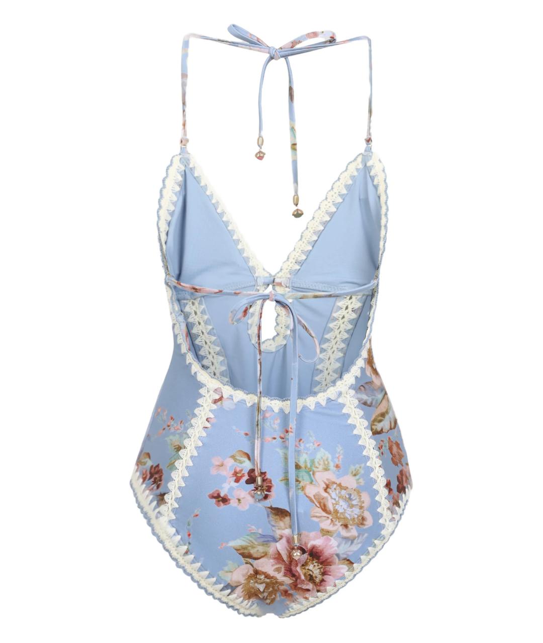 ZIMMERMANN Голубой полиамидовый купальник, фото 2