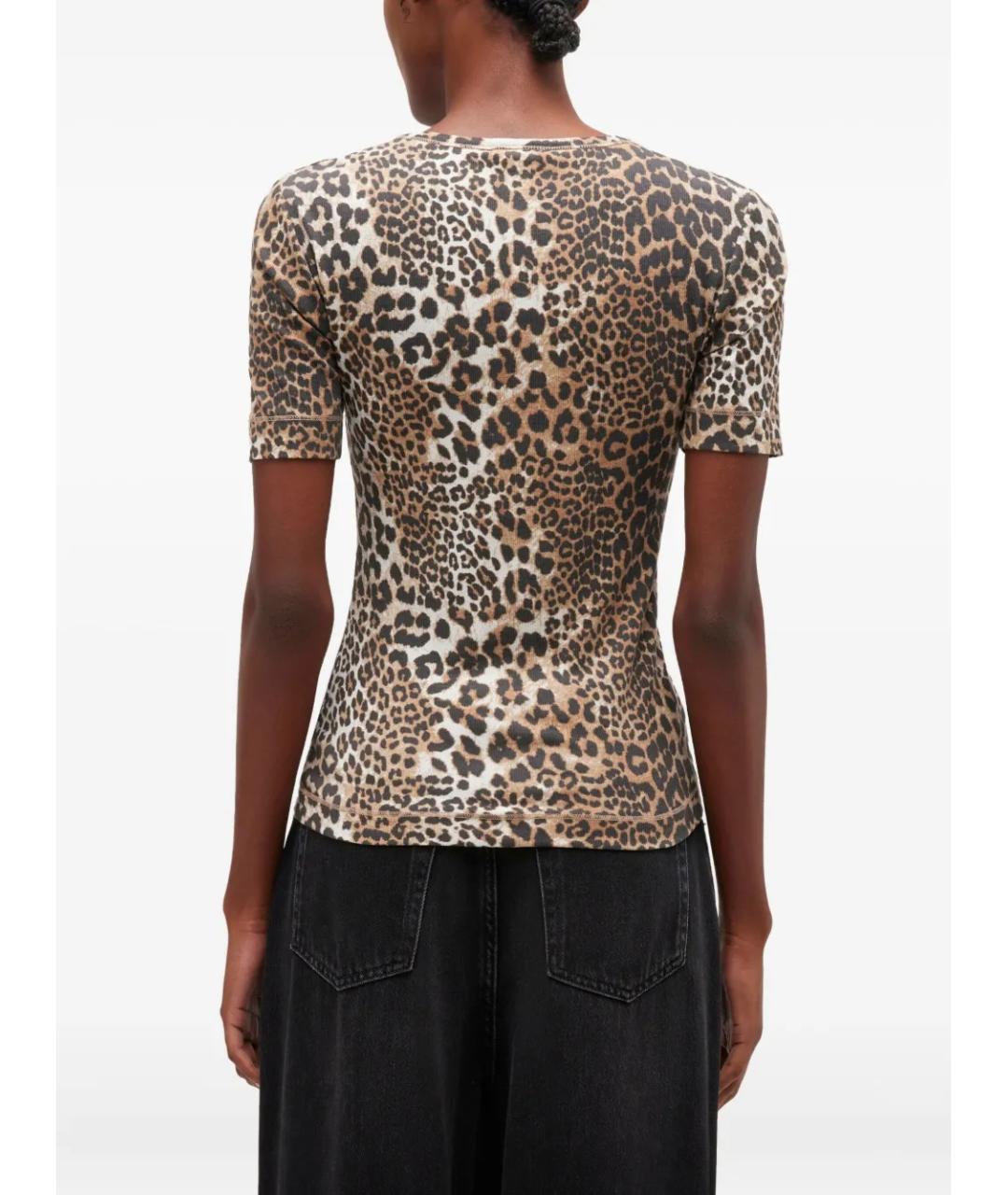 GANNI Мульти хлопковая футболка, фото 4