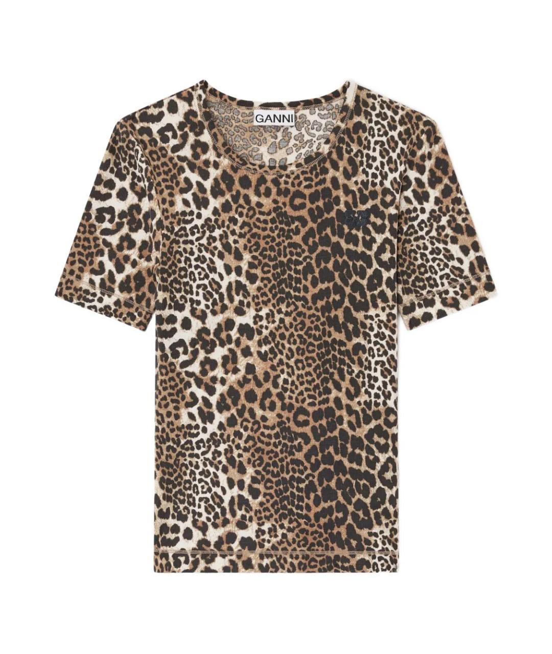 GANNI Мульти хлопковая футболка, фото 1