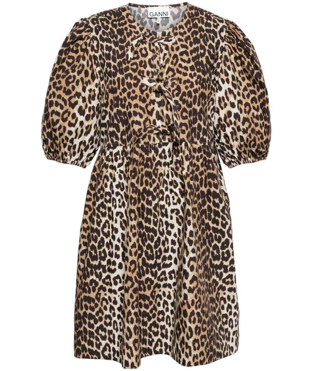 GANNI Мульти хлопковое повседневное платье, фото 1