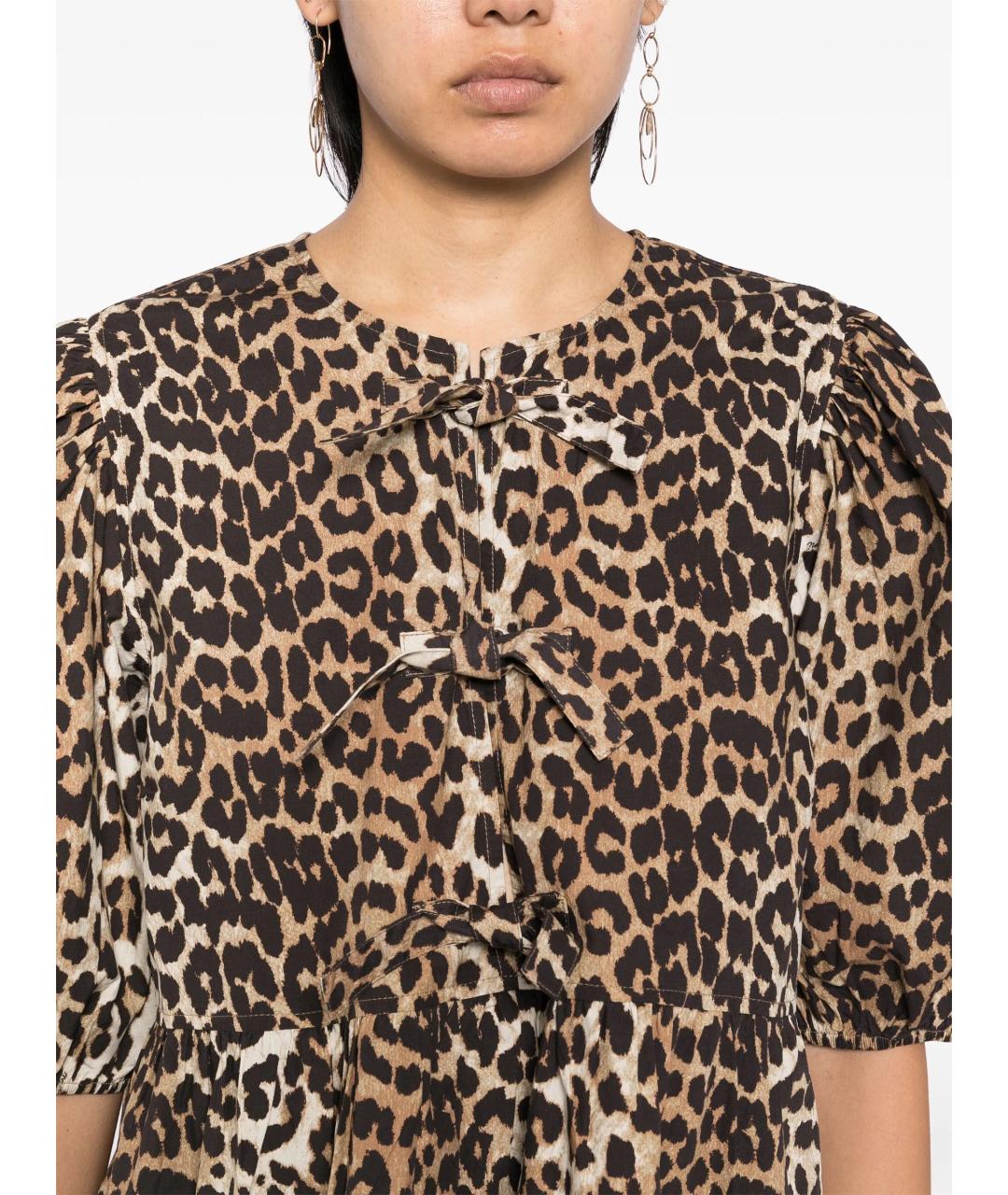 GANNI Мульти хлопковое повседневное платье, фото 5