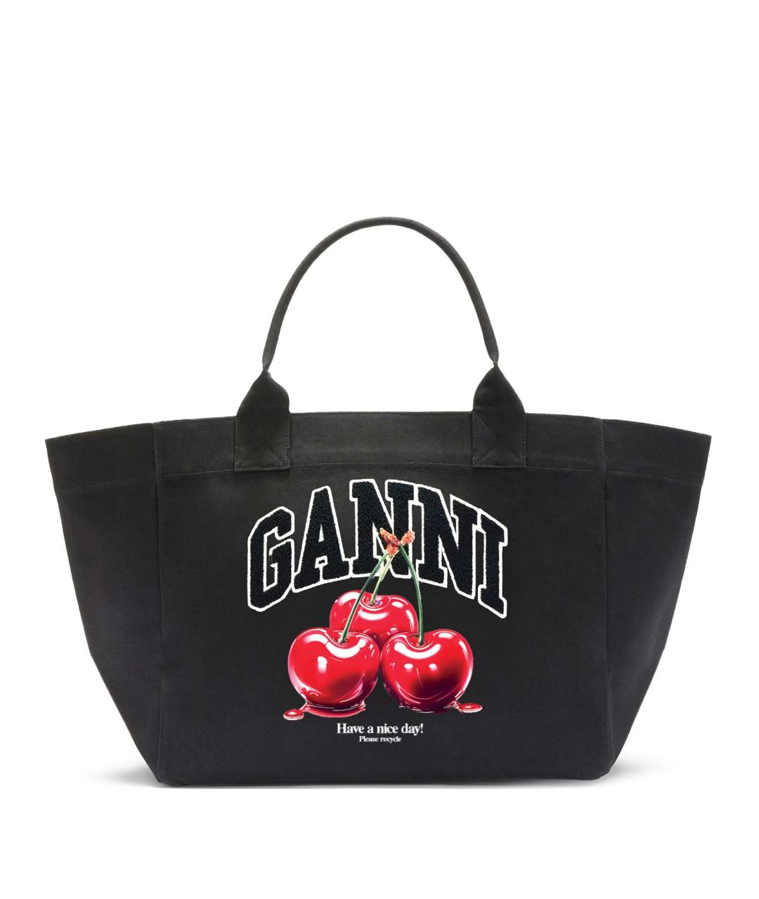 GANNI Черная сумка тоут, фото 1