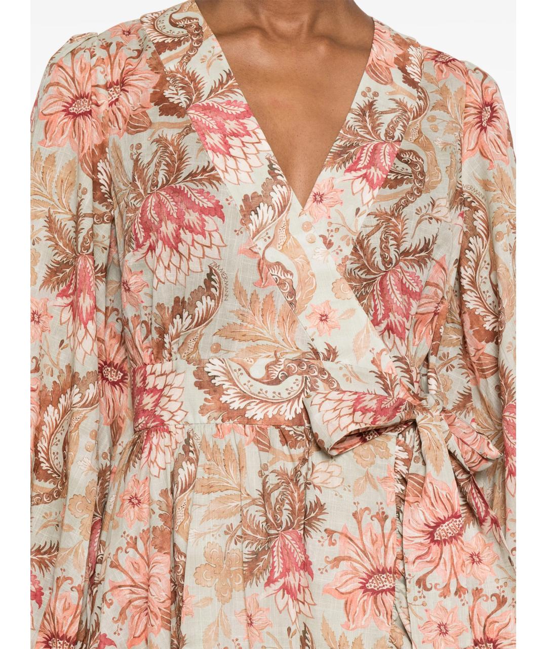 ZIMMERMANN Мульти хлопковое коктейльное платье, фото 5