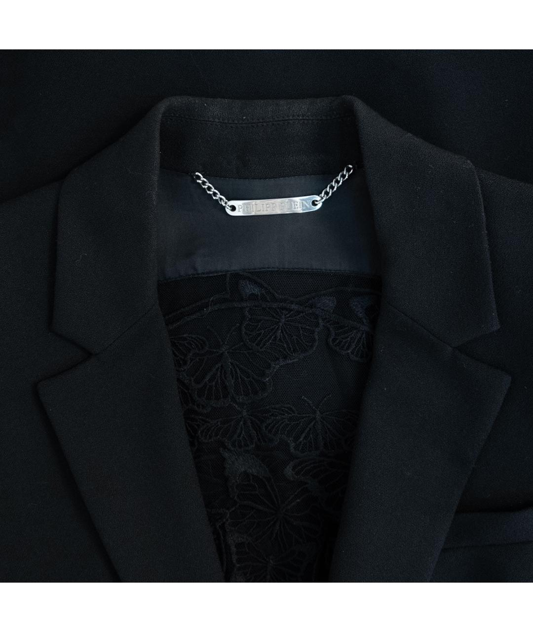 PHILIPP PLEIN Черный вискозный жакет/пиджак, фото 3