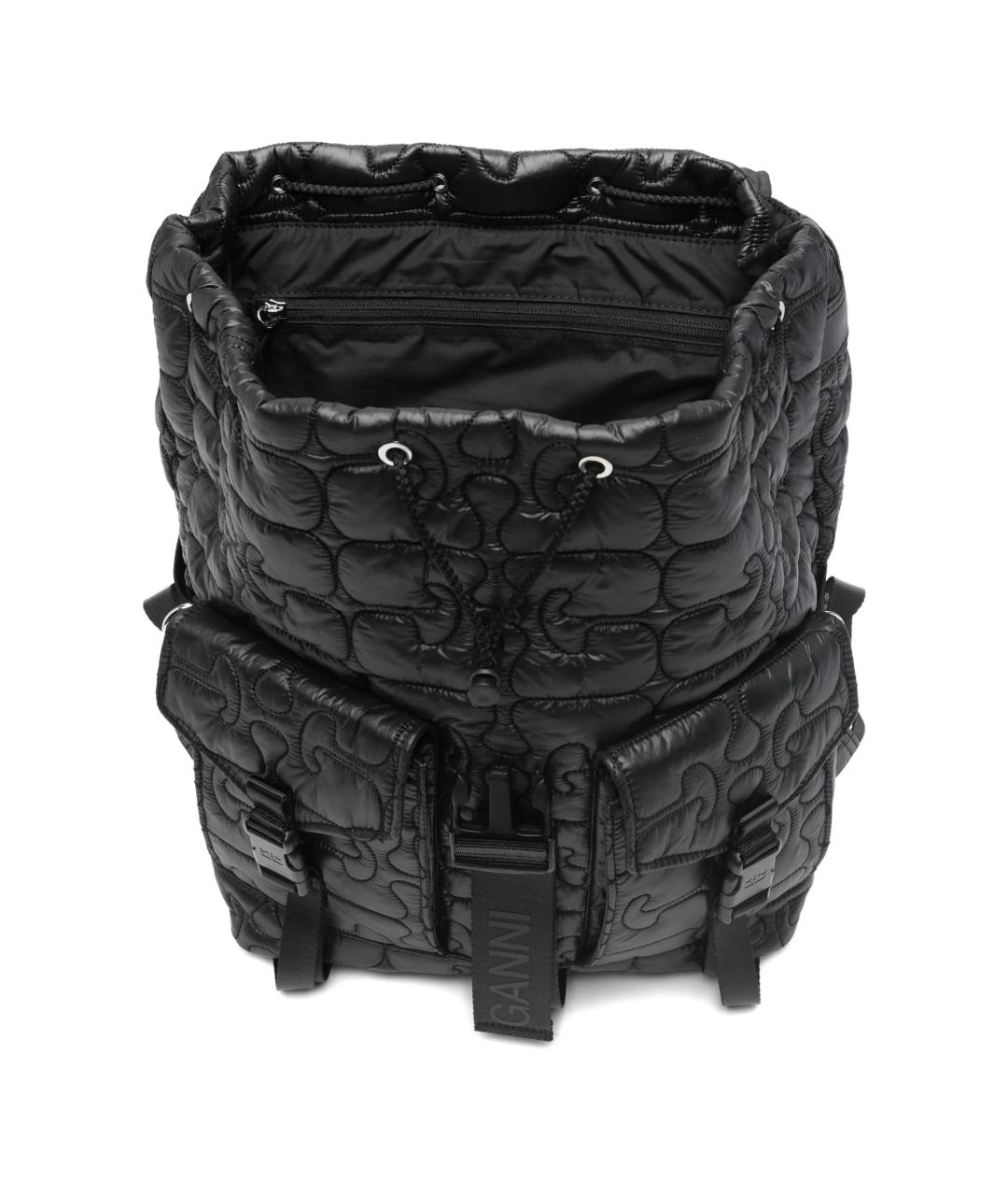 GANNI Черный тканевый рюкзак, фото 5