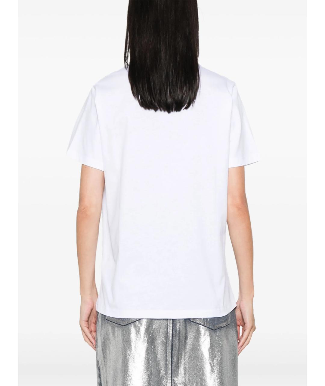GANNI Белая хлопковая футболка, фото 4