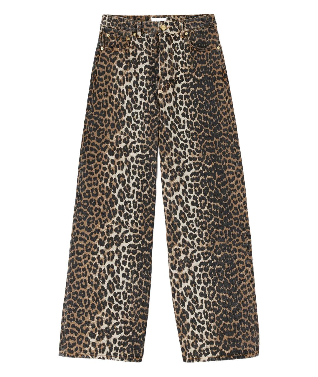 GANNI Мульти хлопковые прямые джинсы, фото 1