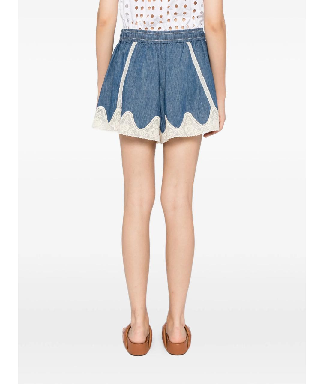 ZIMMERMANN Синие хлопковые шорты, фото 4