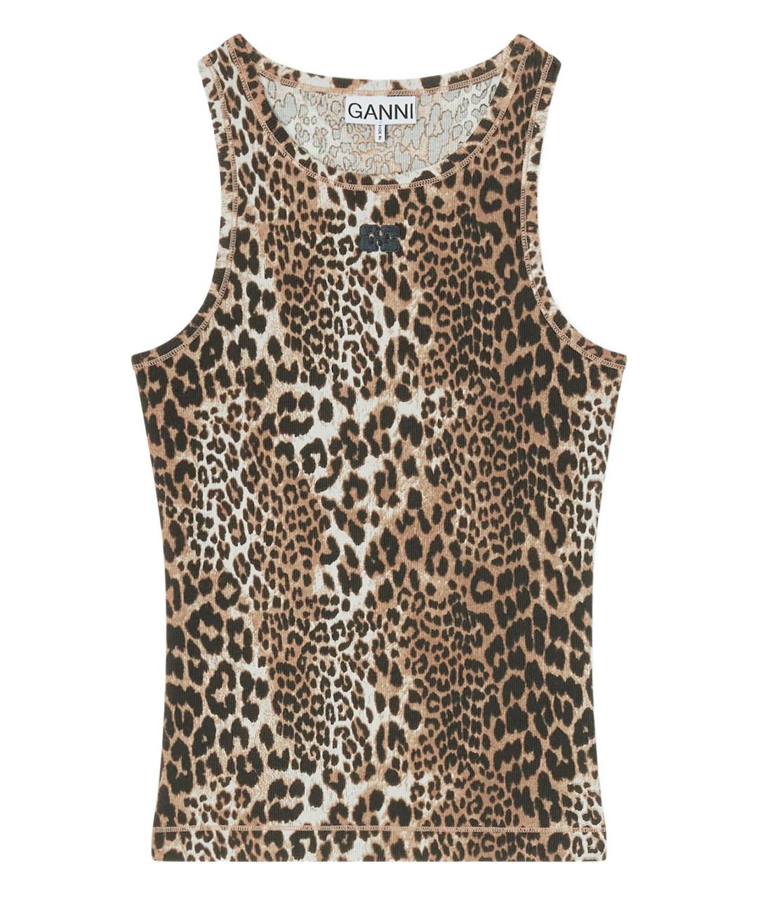 GANNI Мульти хлопковая майка, фото 1