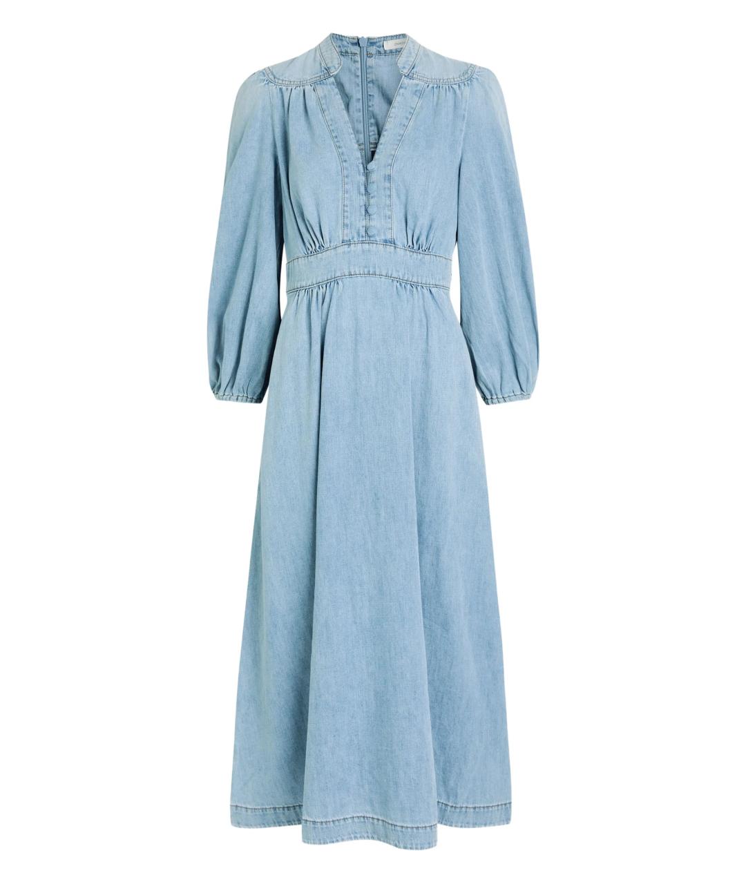 ZIMMERMANN Голубое хлопковое повседневное платье, фото 1
