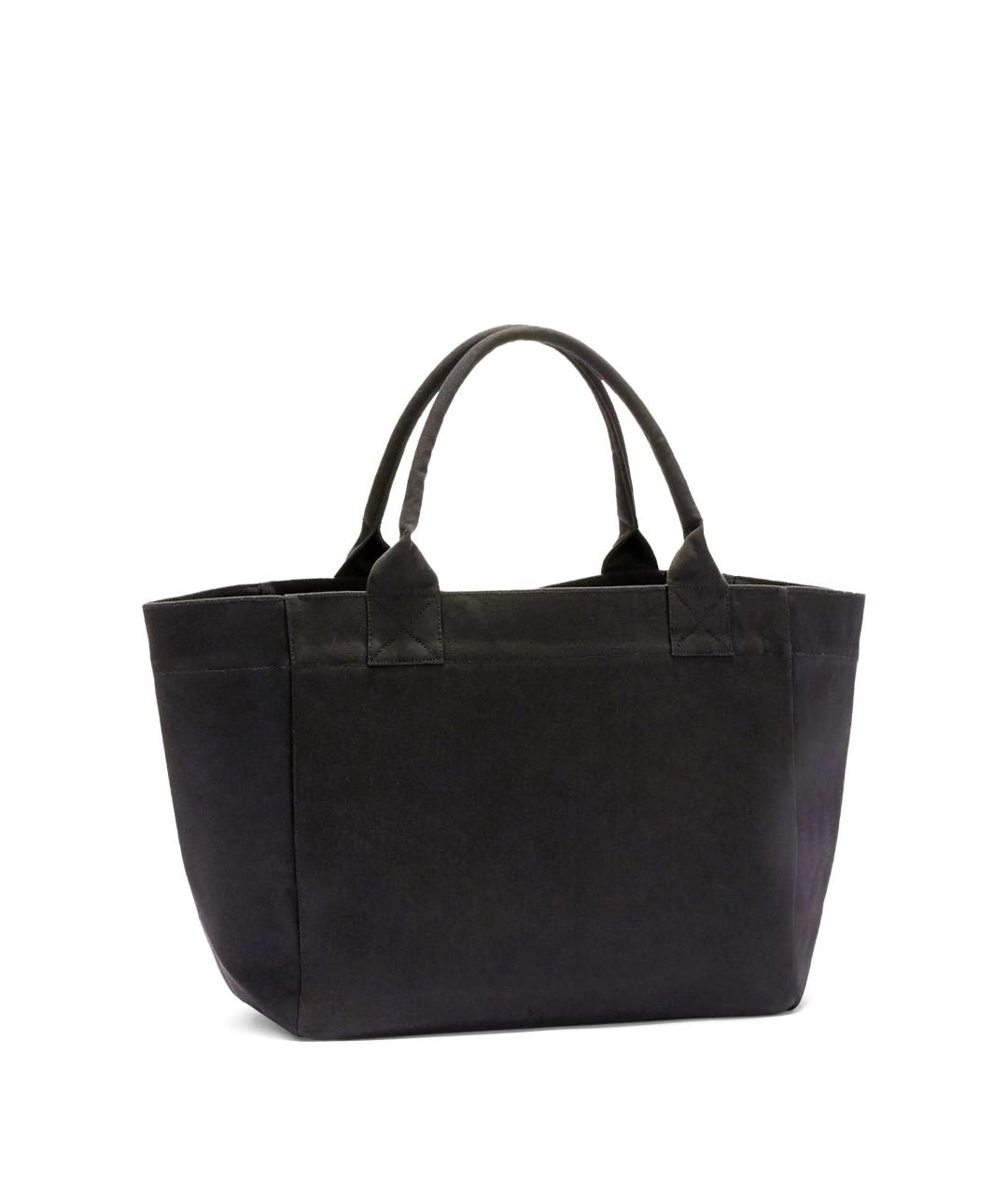GANNI Черная тканевая сумка тоут, фото 3
