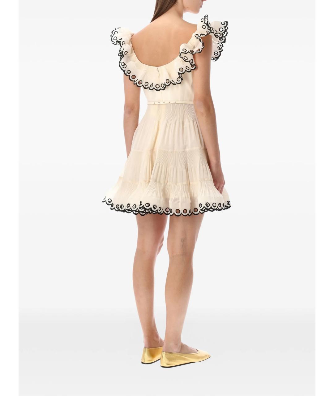 ZIMMERMANN Бежевое коктейльное платье, фото 3