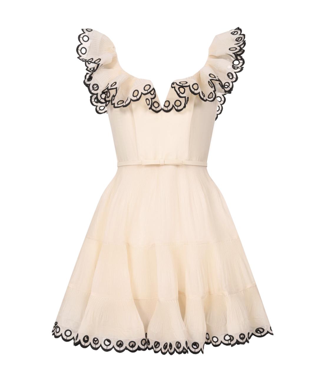 ZIMMERMANN Бежевое коктейльное платье, фото 1