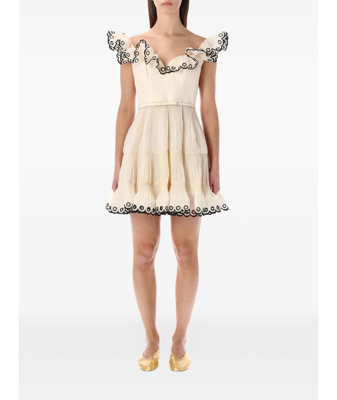 ZIMMERMANN Бежевое коктейльное платье, фото 2