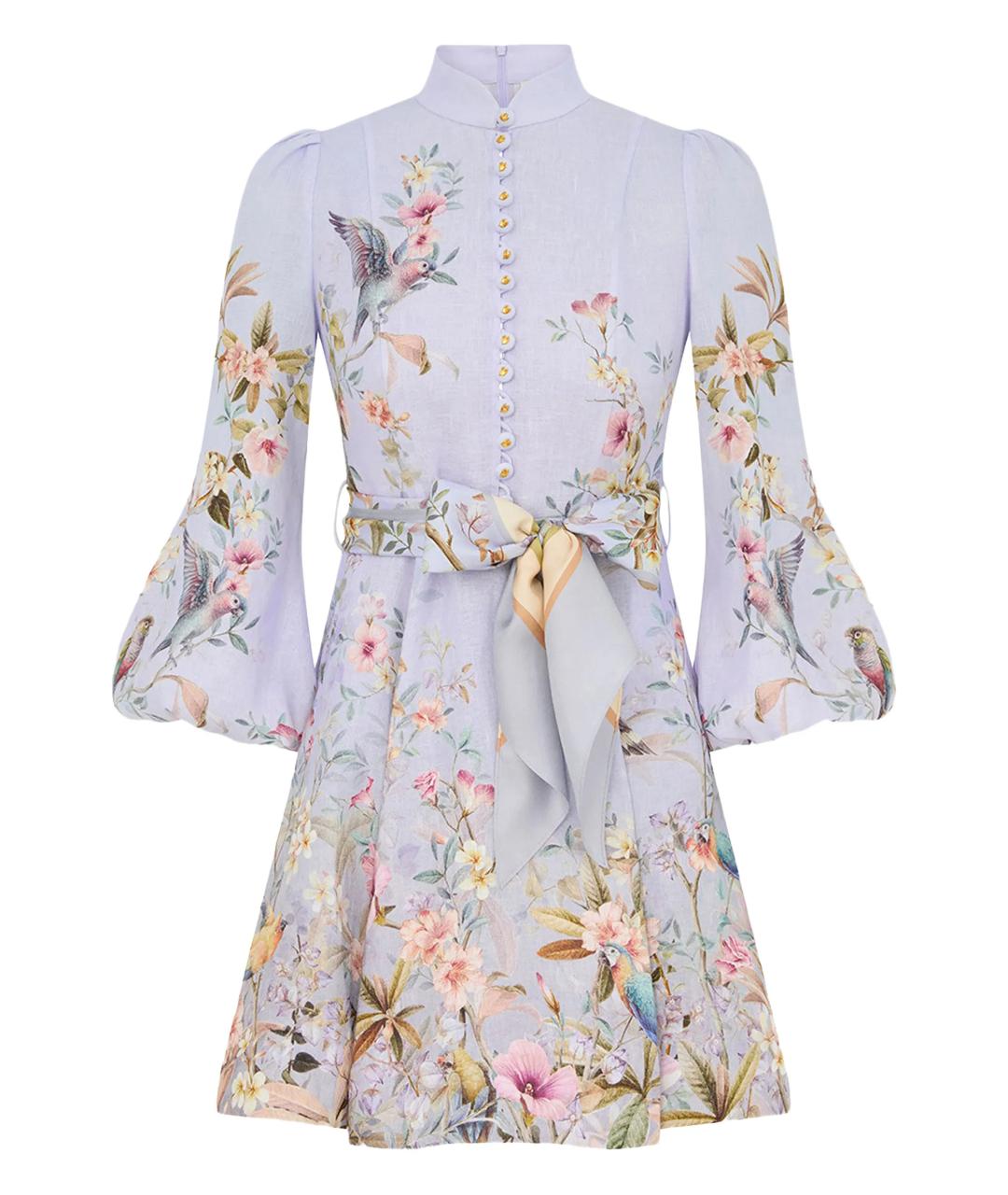 ZIMMERMANN Голубое льняное платье, фото 1