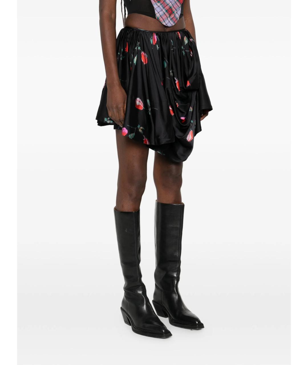 GANNI Мульти вискозная юбка мини, фото 3