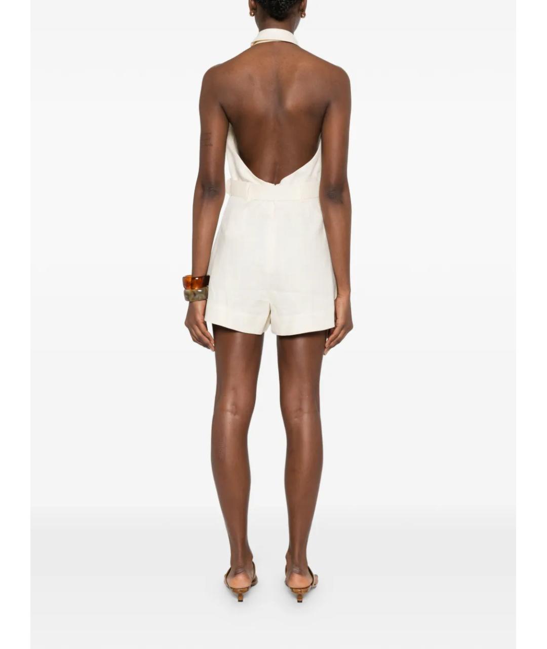 ZIMMERMANN Белый льняной комбинезон, фото 4