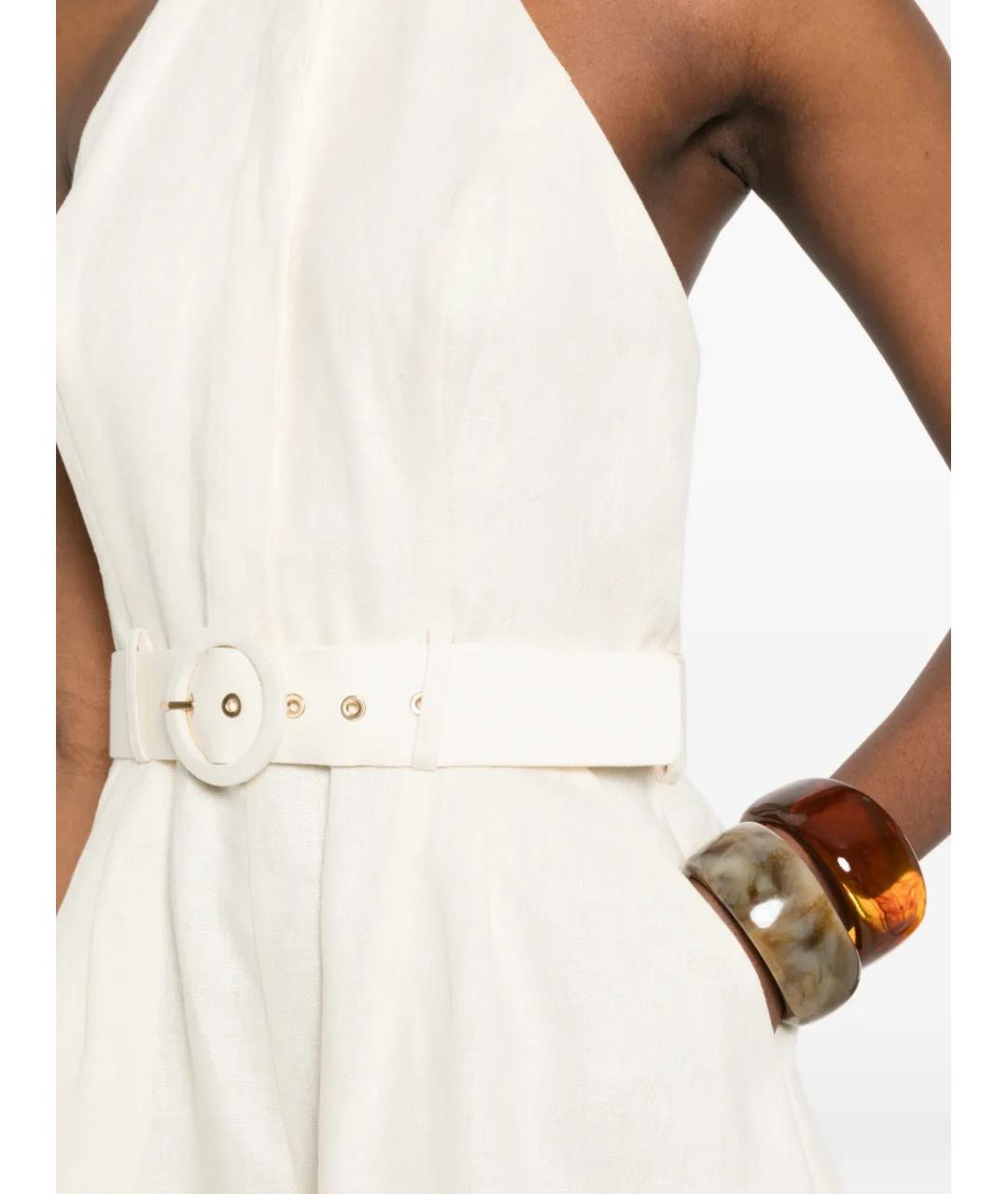 ZIMMERMANN Белый льняной комбинезон, фото 5