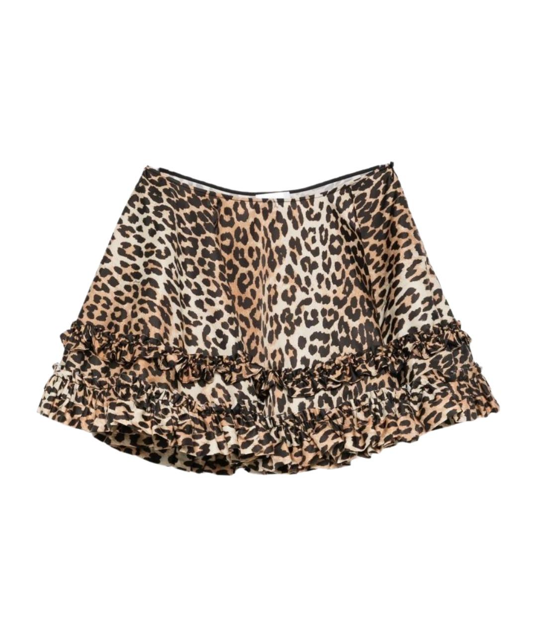 GANNI Мульти полиамидовая юбка мини, фото 1