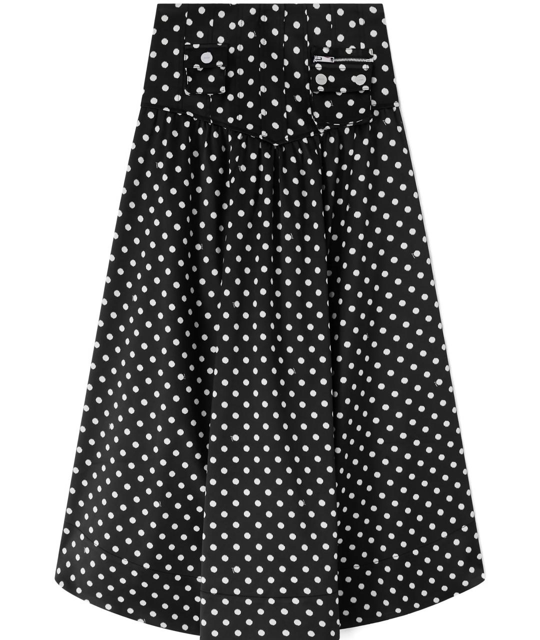 GANNI Черная полиэстеровая юбка миди, фото 1