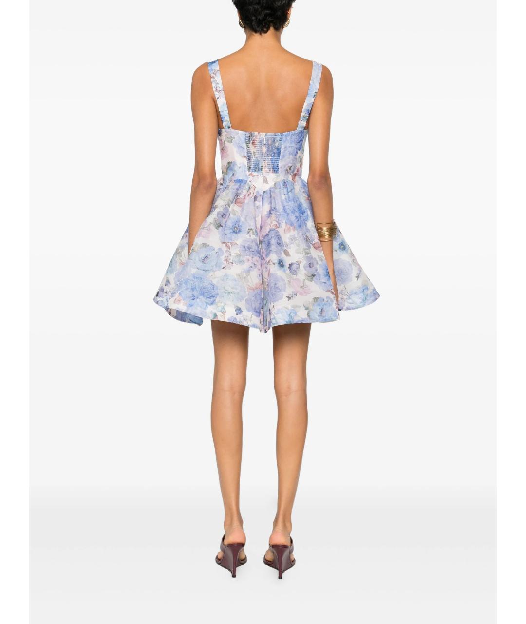 ZIMMERMANN Мульти льняное коктейльное платье, фото 4