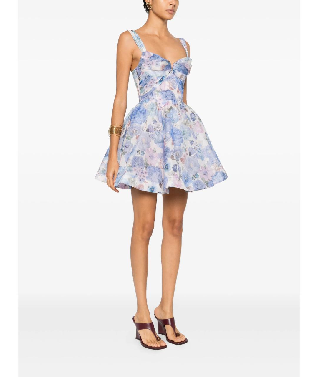 ZIMMERMANN Мульти льняное коктейльное платье, фото 3