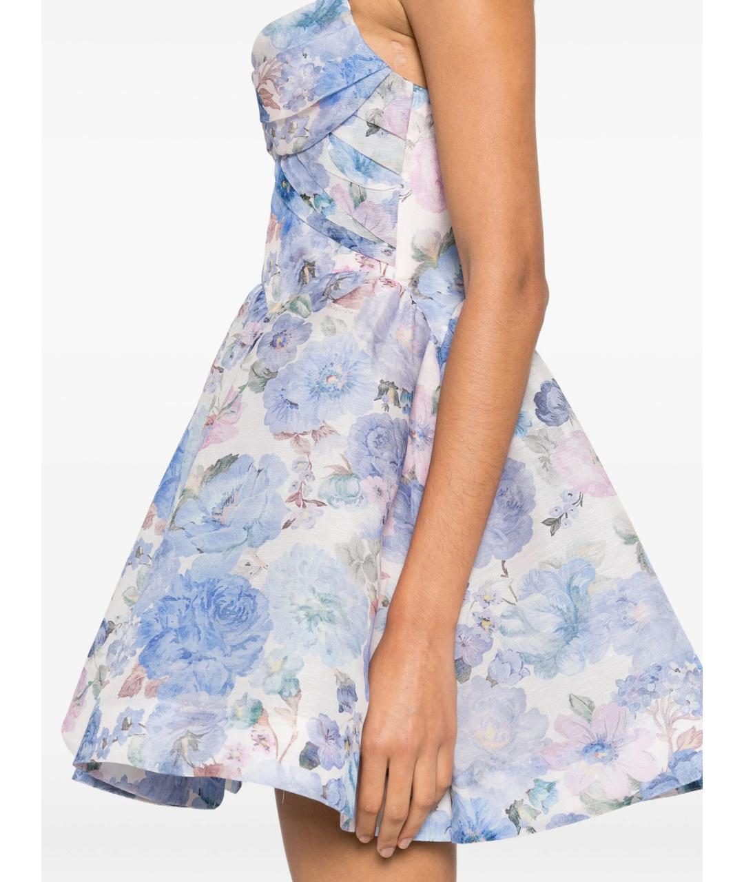 ZIMMERMANN Мульти льняное коктейльное платье, фото 5