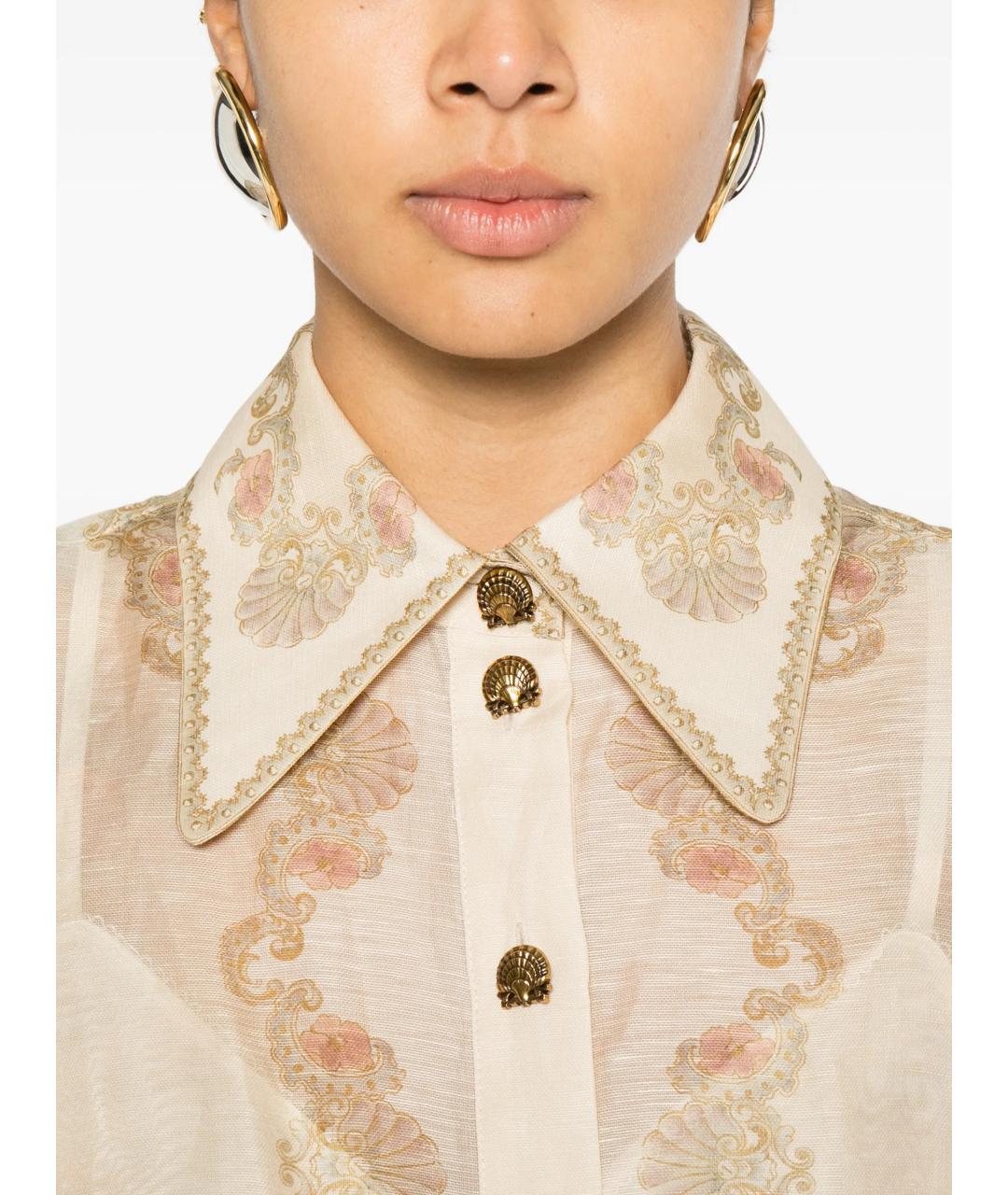 ZIMMERMANN Мульти льняное коктейльное платье, фото 5