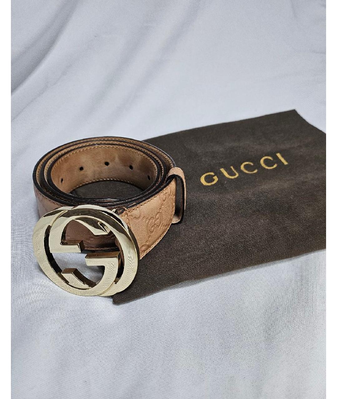 GUCCI Коричневый кожаный ремень, фото 8