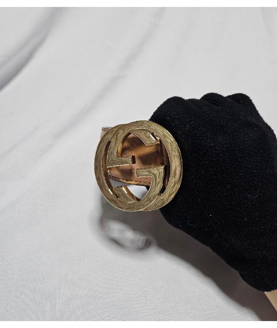 GUCCI Коричневый кожаный ремень, фото 4