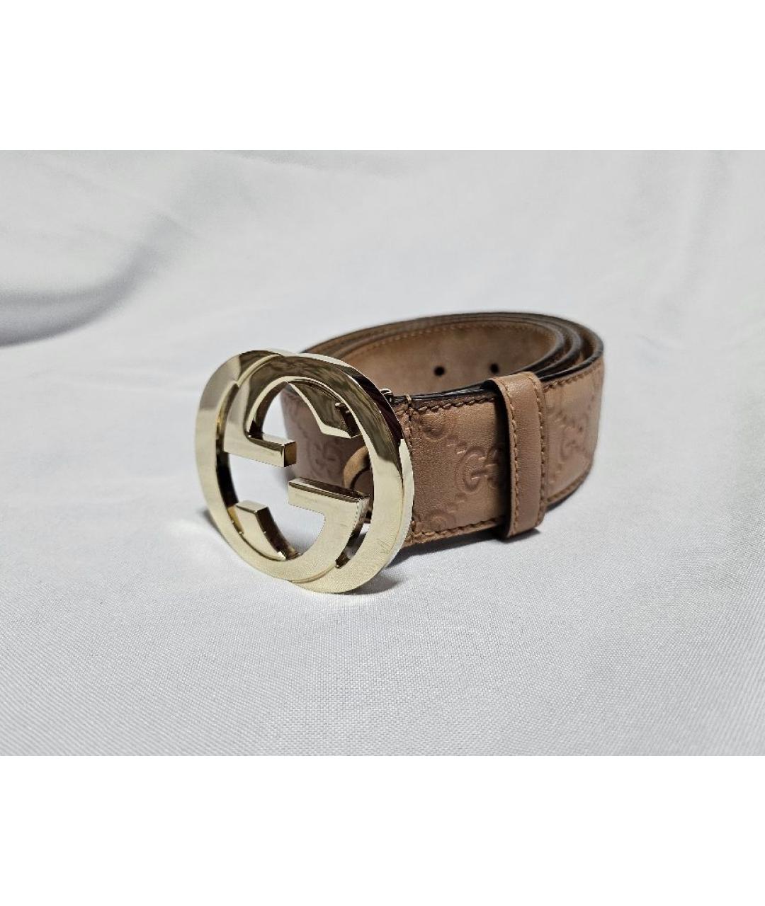 GUCCI Коричневый кожаный ремень, фото 9