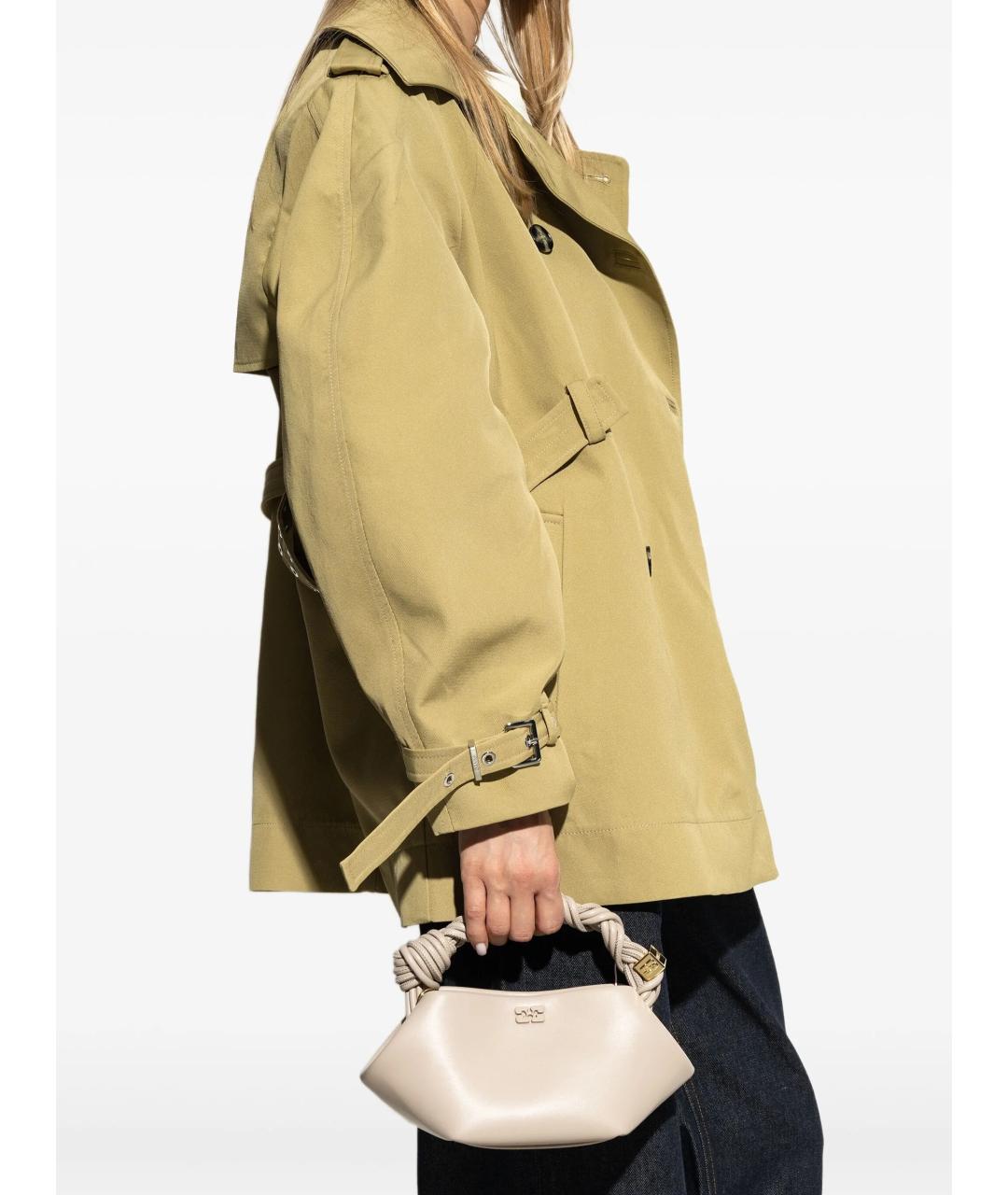 GANNI Бежевая кожаная сумка тоут, фото 2