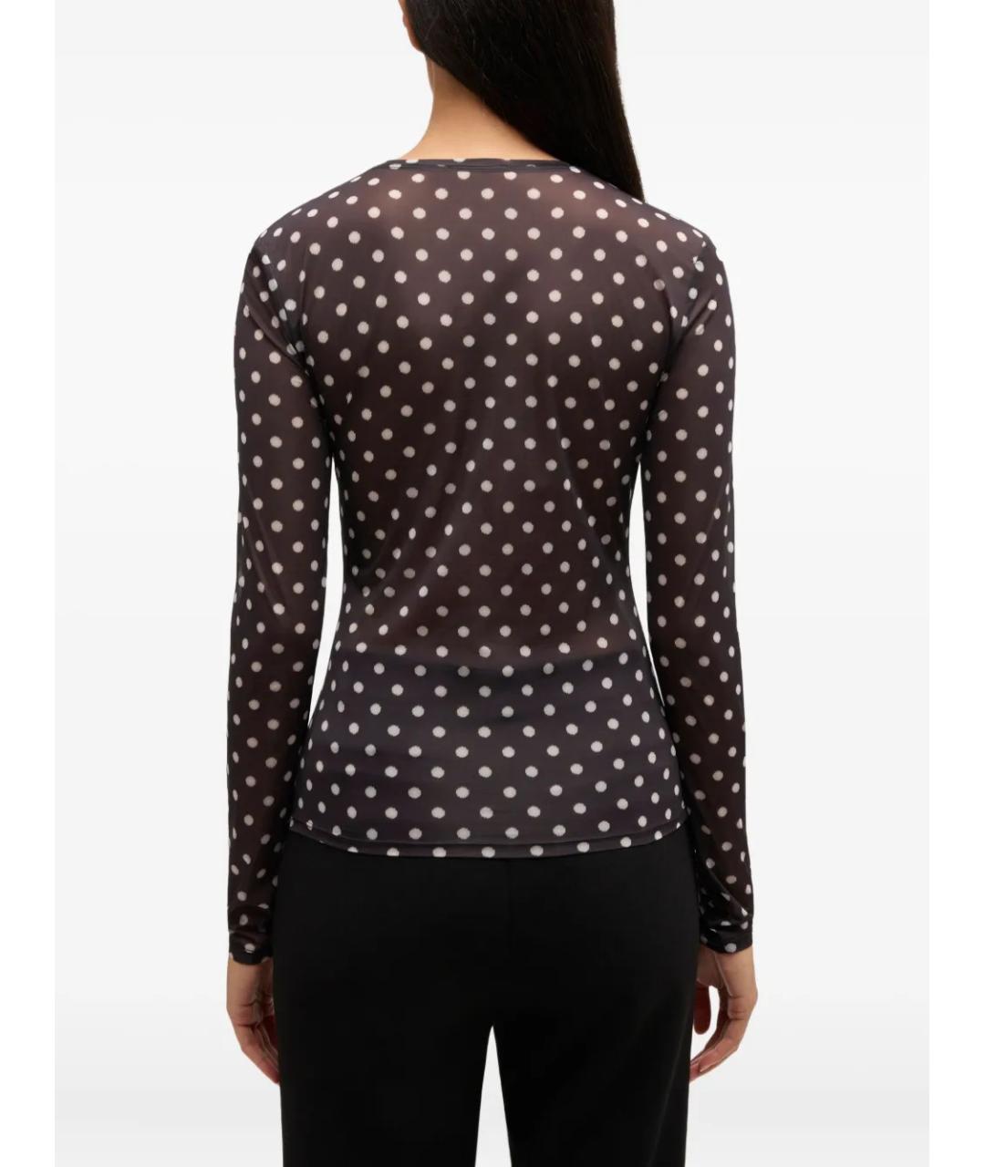 GANNI Черная полиэстеровая блузы, фото 4