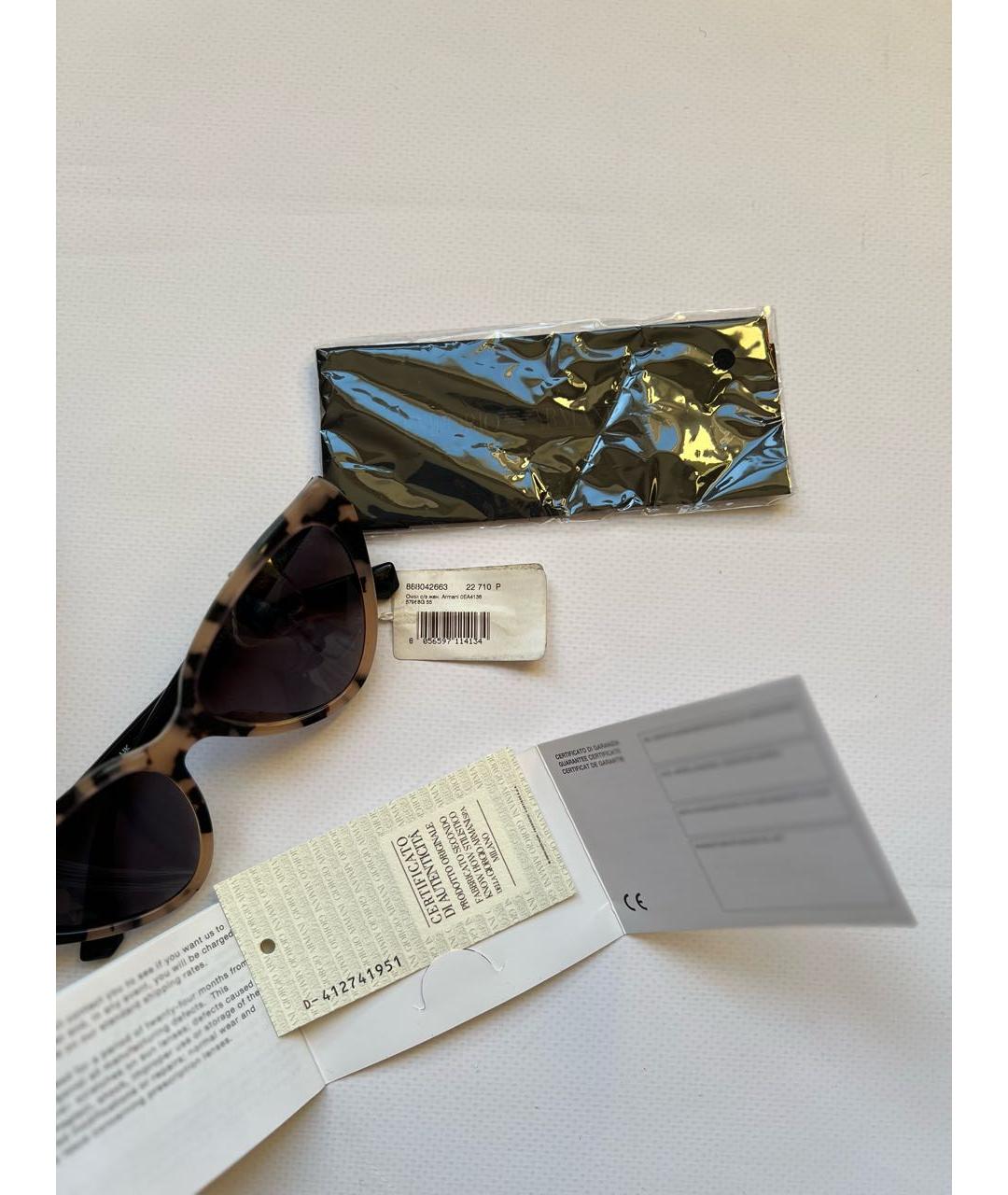 EMPORIO ARMANI Мульти пластиковые солнцезащитные очки, фото 6