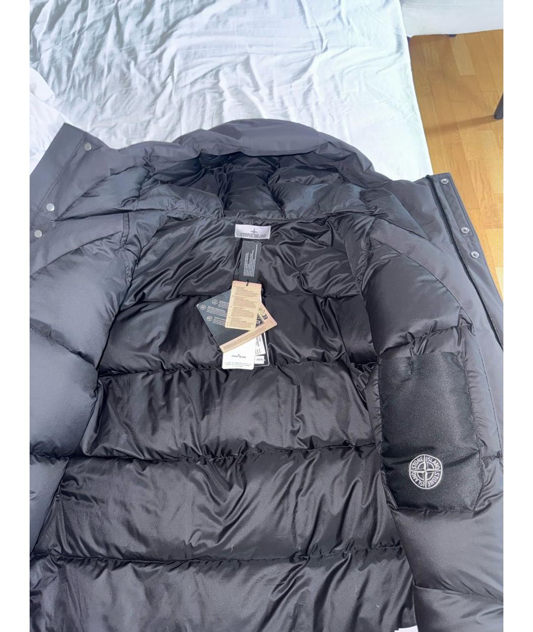 STONE ISLAND Антрацитовый пуховик, фото 3