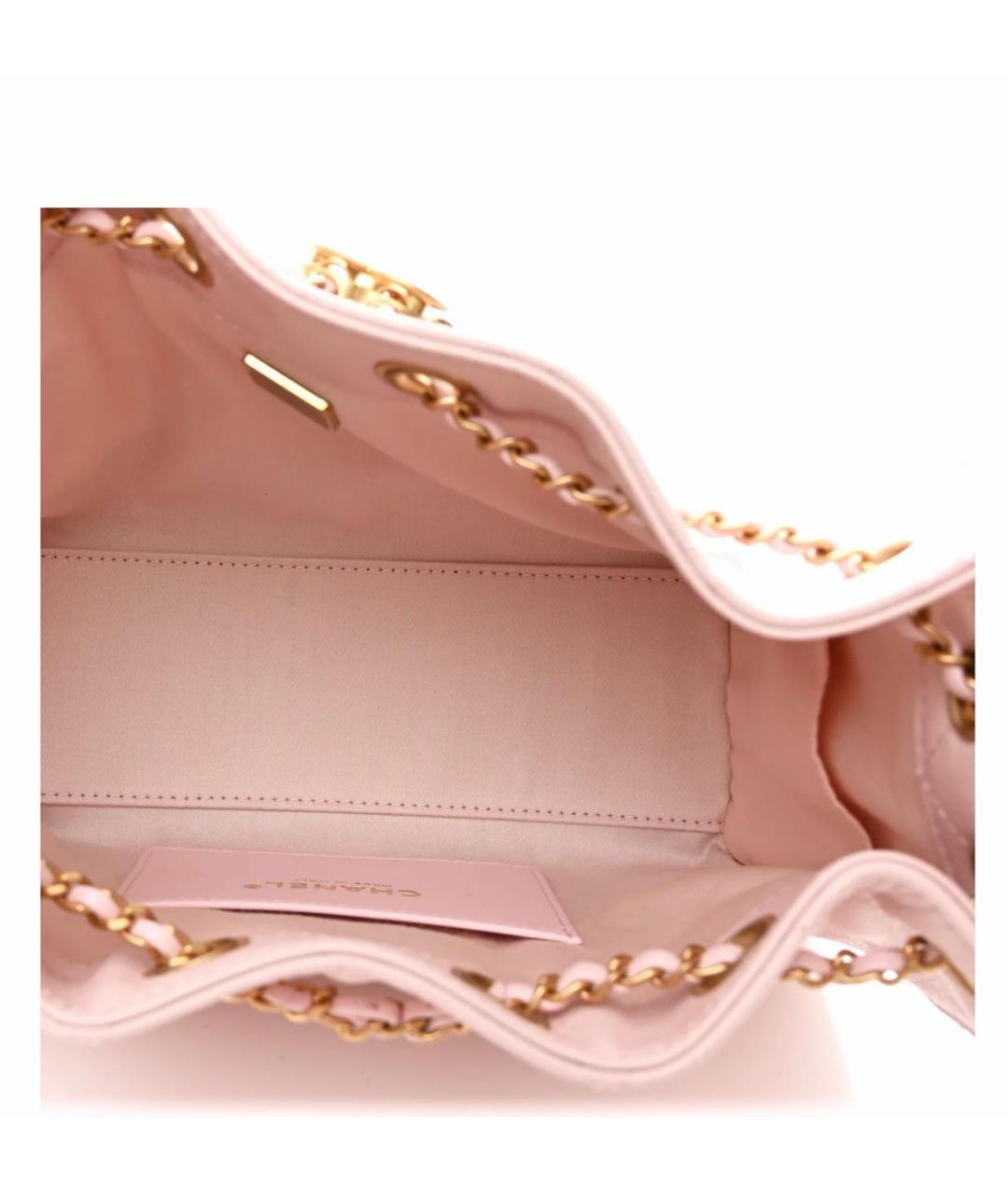 CHANEL Розовая кожаная сумка через плечо, фото 4